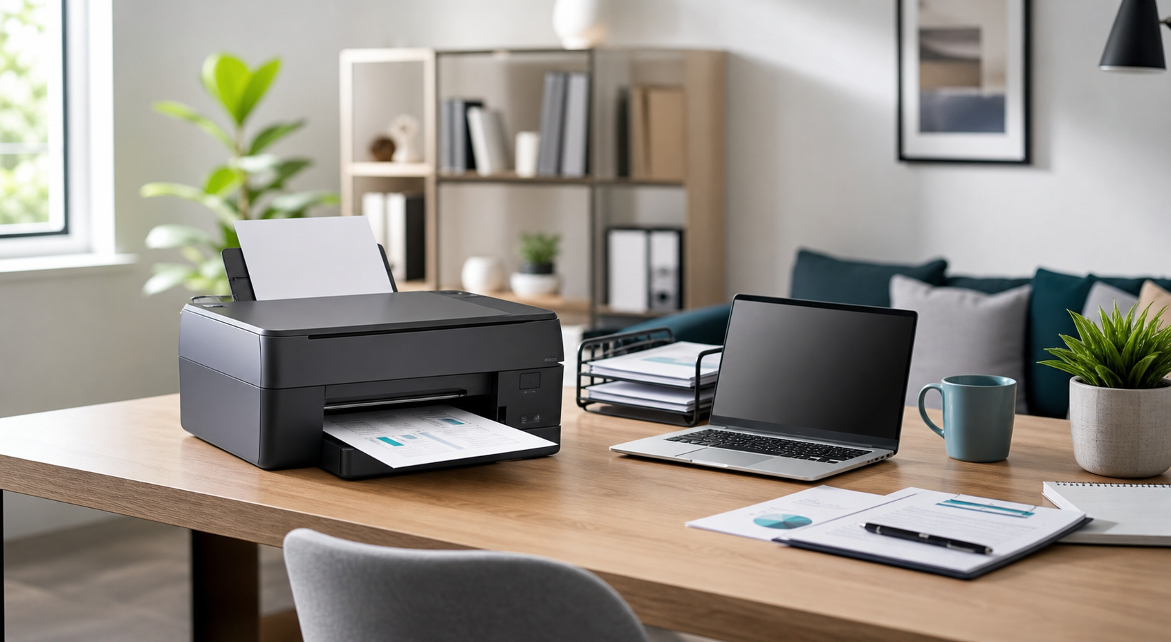 Modern office printer buying banner